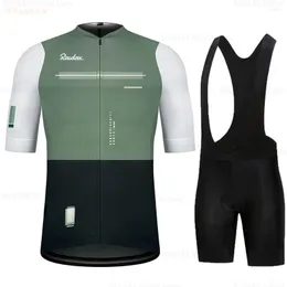Racing Sets Raudax Cycling 2024 Jersey Bib Shorts Set Bicycle Clothing Quick Dry Men Rx Hombre
