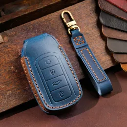 Keychain Genuine Leather Car Key Cover Case Fob Keyring Shell for Chery Tiggo 8PLUS 8Pro 7Pro Arrizo 5PLUS 2021