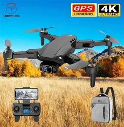L900 pro gps drone 4k hd câmera dupla helicóptero profissional fpv dron dobrável rc quadcopter 5g wifi motor sem escova drones1222404
