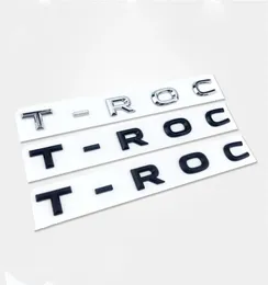 Nowy emblemat czcionek 3D do stylizacji samochodów Troc Refitting Middle Trunk Logo Zakleżka Chrome Mat Black Blosy Black1595046