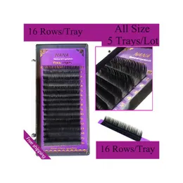 False Eyelashes Wholesale- 0.07-0.25 J/B/D/C 7-15Mm Natural Extension Mink 5Pcs Individual Eyelash Drop Delivery Health Beauty Makeup Dhfcm