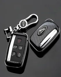 Jaguar XE XF XJ FPACE Karbon Fiber Tarzı Araba Uzaktan Anahtar Kabuk FOB KASA KAPAKLI METAL KEYCHAIN3191603