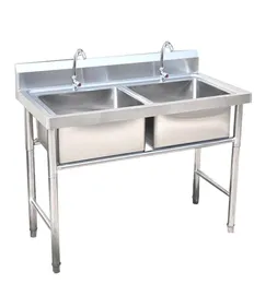 large machine Canteen kitchen Stainless Steel Furniture Sink with facet and water sink187m5658082