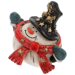 Garden Decorations Christmas Resin Snowman Ornament DIY Chic Home Xmas Craft Decorative Gift Elder