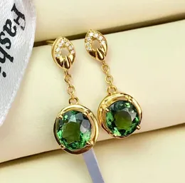 Hoop Earrings 14K Gold Garnet Earring For Women Fine Aretes Mujer Oorbellen Jewelry Bizuteria Gemstone Orecchini Kolczyki Drop