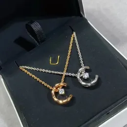 2024 Collana in argento 925 da donna 100% vera donna con diamante gioielli da festa di nozze moda pura Luna K girocollo in oro 240220