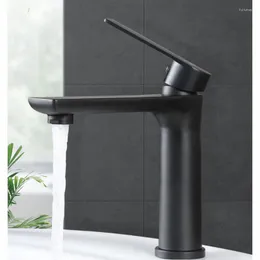 Banyo Lavabo Muslukları Musluk Tek Talısı 1 Delik Neoperl Bubbler Kurşunsuz Bakır Vanity Siyah / Krom Altın