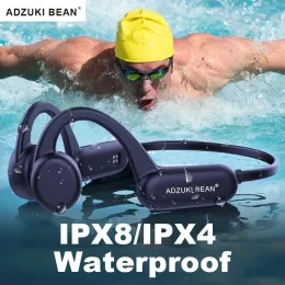 Headphones True Bone Conduction Earphone IPX8 Waterproof Swimming Headphones Bluetooth Wireless IPX4 Sports Headset TWS with Mic SD Card