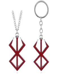 Anime Berserk Behelit Guts Red Logo Brand of Sacrifice Alloy Keychain Key Chains Keyring Pendant Necklace Jewelry Accessories7263618