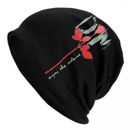 Berets Depeche Cool Mode Skullies Beanies 모자 음악 위반자 고스 남녀 야외 모자 따뜻한 이중 사용 보닛 니트