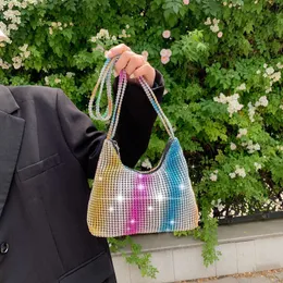 lady Evening Bags Netizen Simple Fashion Commuting Underarm Bag Summer Bright Diamond Casual Shoulder Crossbody Bucket