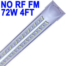 No-RF RM 4ft LED 상점 조명 조명, 4 피트 72W 48 'Garage Light 4' 'T8 통합 LED 튜브, 링크 가능한 LED 차고 플러그 및 플레이 하이 출력 표면 MOUN USA Stock Crestech