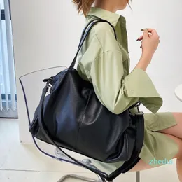 Evening Bags Big Black Shoulder For Women Large Hobo Shopper Bag Solid Color Quality Soft Leather Crossbody Handbag Lady Travel To188x