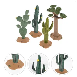 Decorative Flowers Cactus Moss Decor Simulated Plant Indoor Plants Mini Landscape Lifelike Figurine Plastic