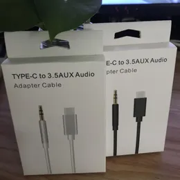 Samsung için Beyaz Perakende Paket Kutusu Xiaomi Huawei Aux Audio Kablosu USB C-3.5mm Jack Aux Tip-C Dönüştürücü Adaptör Ambalaj Kutusu