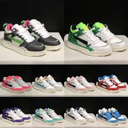 Top Quality Designer Sapatos Casuais Offs Midtop Esponja Fora do Escritório Sneaker Baixo Branco OOO Rosa Setas Verdes Motivos Mocassins Vintage Mulheres Mens Treinadores de Luxo