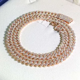 مخصص Bijoux de Mode Collier 925 سلسلة فضية جديدة لسلسلة ذهبية التصميم Moissanite الكوبي للرجال