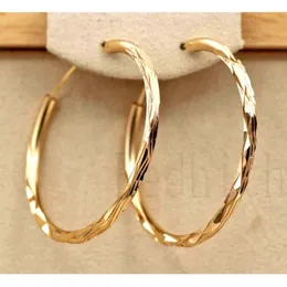 Hoop Huggie Orecchini grandi alla moda per le donne Geometria riempita d'oro Gioielli di moda concavi e convessi230l