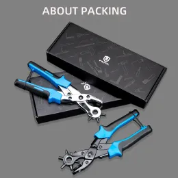 ツールWUTA Revoing Leather Belt Hole Punch Plier Kit、アイレットパンチャー、ベルト用のDIYツールセット、ウォッチバンド、ストラップ、犬の襟、ファブリック