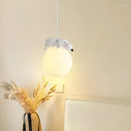 Pendant Lamps Nordic LED Lamp Child Bedroom Bedside Living Dining Aisle Study Chandelier Indoor Home Decor Light Fixture Hanging
