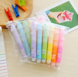 Pensje 12 Zestaw/partia Kreatywny pies Kolorowy Penuger Pen Cute 6 Colours Rysowanie znaczników Pens