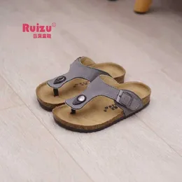 Slipper 2018 Neue Kork Jungen Rutsche Kinder und Mädchen Flip Jungen Sommer Kinder Wasser Schuhe Rutsche Mädchen Strand Schuhe Familie freizeit Rutsche J240228