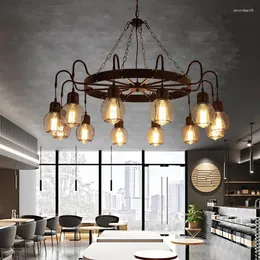 Pendant Lamps Retro Industrial Style Iron Lamp Postmodern Chandeliers Dining Room Pot Restaurant Clothing Store Vintage Lighting