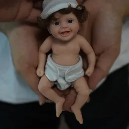 6 Micro Preemie Full Body Silicone Big Eyes Doll Mason and MilaLifelike Mini Reborn Bady Surprice Children Anti-Stress 240223