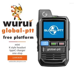 Walkie Talkie Global-pglobal Wurui G0 POC Мини-радиостанция Коммутатор Радио Телефоны дальнего действия Профессиональный двусторонний Интернет