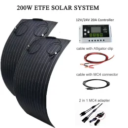 Kit di pannello solare solare 12 V completo 300W 200W 100W 24V Flexible ETFE PET 1000W Sistema di energia del caricabatterie di alimentazione per campeggio camper
