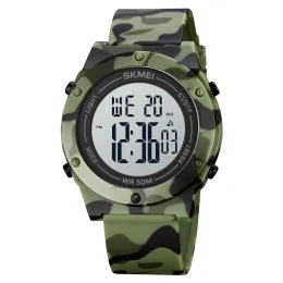 Watches Skmei New Outdoor Sports Alarm Clock Chronograph Army Green Electronic Watch Men's Waterproof Antifall Luminous Watch 1772