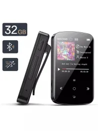 Jogadores Mini Clipe Bluetooth 5.0 MP3 Player Portátil Música Lossless HiFi Sound Audio MP3 Player com função de pedômetro de rádio FM