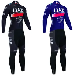 2023 UAEチームサイクリングジャージー20DビシルジャケットパンツMTB冬Maillotサーマルフリースダウンヒルマウンテンバイク服スーツ2318870