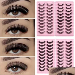 False Eyelashes 10 Pairs False Eyelashes Russia D Plus Curl Volumes Lashes In Bk Reusable Fluffy Fake Drop Delivery Health Beauty Make Dhzjr