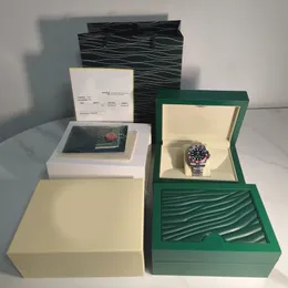 Rolexs Watches Men Box의 크기에 적합한 케이스 탐색기 시계 박스 선물 선물 시계를위한 우디 케이스 요트 시계 소책자 카드 태그 스위스 시계 미스터리 박스 Milgaus