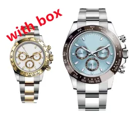 All dials work wristwatch paul newman automatic watch mens luminous vintage 116506 black white montre luxe mechanical watch ceramic bezel plated silver gold xb04 B4