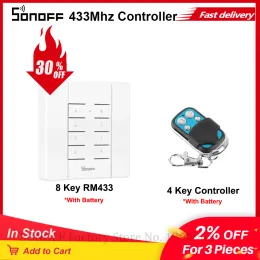 Control Itead SONOFF RF Controller RM433 8 Keys Remote Control Switch Works with SONOFF D1/RF/ Slampher/TX/ RF Bridge/ iFan03 Smart Home