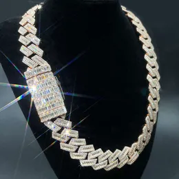 Diamantkedjor för män Moissanite Chain Necklace Designer Anpassning Diamond Cuban Full Iced Out Hiphop Chain Pass Diamond Test Ice Out Chain Cuban Link Chain