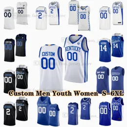 NCAA Custom S-6xl Kentucky Wildcats College Basketball 12 Antonio Reeves Jerseys 4 Tre Mitchell 15 Reed Sheppard Zvonimir IVisic Aaron Bradshaw Ugonna Onyenso Burks