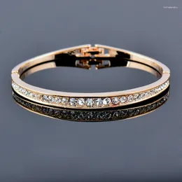 Link bransoletki Leeker klasyczny kropla woda sześcienna cyrkonia dla kobiet różana złota srebrna kolor na ręce biżuteria moda ZD1 lk6