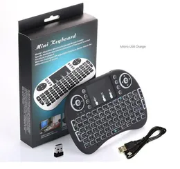 Mini Kablosuz Klavye Rii I8 24GHz Hava Fare Klavyesi Uzaktan Kumanda Dokunmatik Pad TV TV 3D Oyun Tablet PC1872623