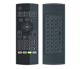 MX3 Backlight X8 Mini Keyboard IR Learning Qwerty 24G Wireless Remote Control 6Axis Fly Air Mouse Backlit For Android TV Box5551151