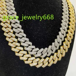 Width High Quality Wholesale Custom Cheap Iced Out Moissanite Watch Cuban Link Chains For Boys Necklace Choker