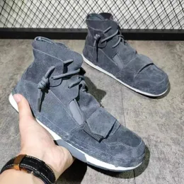 Sıradan Ayakkabılar Kareeymade-Men Yüksek En İyi Spor Ayakkabı Moda Cowhide Deri Yükseklik Artan Platform Trend Serin Çirkin Sevimli Palyaço