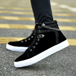 Mens Casual Skateboarding Shoes High Top Sneakers Breattable Street Sports Hip Hop Walking Chaussure Homme 240223