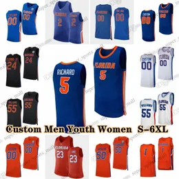 NCAA Custom S-6XL Florida Gators College Basketball 1 Walter Clayton Jr. Maglie 4 Tyrese Samuel 0 Zyon Pullin 2 Riley Kugel 21 Alex Condon Homas Haugh Denzel Aberdeen