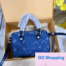 Quaitly New Good-looking Denim Handbag Fashion Shoulder Messenger Boston Women's Bags Wholesale