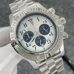 U1 Top Grade AAA Bretiling 44-мм супер-хрономат синий циферблат часы Quartz Chronograpg Date Men смотрит на ремни из нержавеющей стали мужчины.