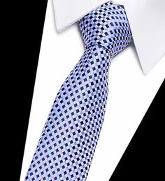 Mescolare molti colori Cravatte di lusso sottili Cravatte tessute jacquard di seta per uomo Cravatte a righe da 8 cm Cravatta uomo039 per affari di nozze8269421