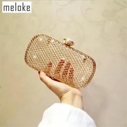 Women Hollow Out Dinner Clutch Luxury Gold Party Bags For Ladies Fashion Banquet Drop mn1008 240223